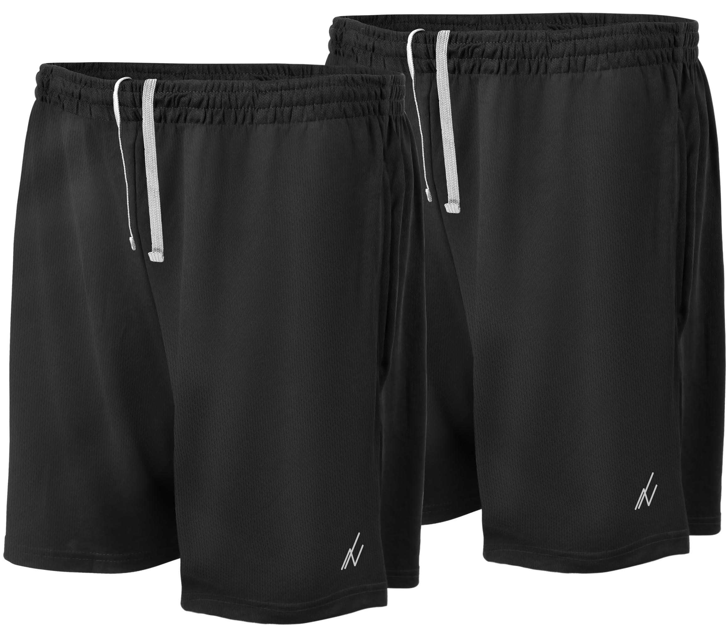 NY Threads Mens Athletic Shorts 2 Pack Quick Dry Lightweight Running Workout Gym Shorts with Pockets
